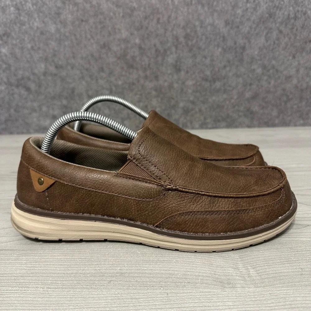 Sonoma Goods For Life Morris Men 8.5 Brown Slip On Boat Shoes Ortholite‎ Eco